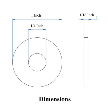Imperial Steel Backing Washers for 1/4" Pop Rivets Size: 1/4" x 1"
