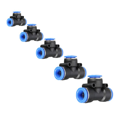 Releasable T Piece Connectors Speed Push Fit for Air Water & Fuel Hoses