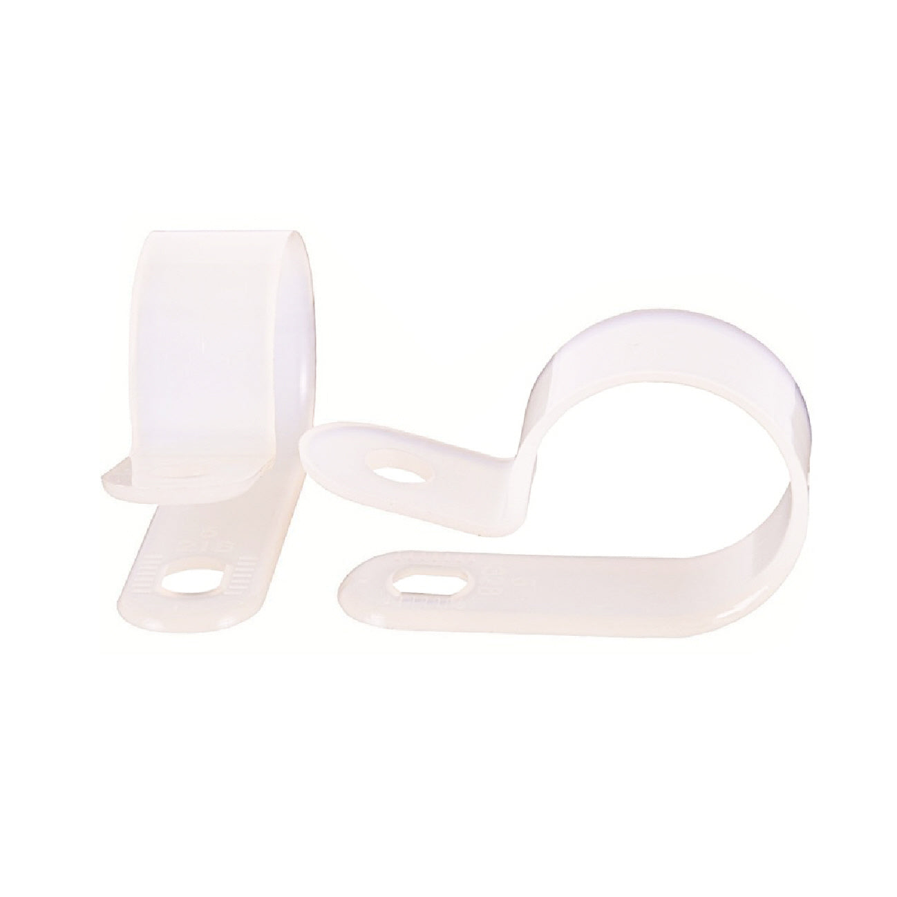 Natural / White Imperial Nylon P Clips for Conduit, Cable & Tubing
