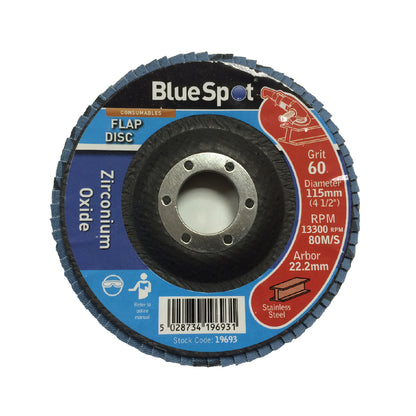 Flap Wheel 60 Grit Sanding Discs 115mm Zirconium Oxide