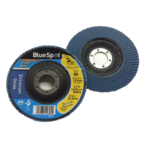 Flap Wheel 80 Grit Sanding Discs 115mm Zirconium Oxide