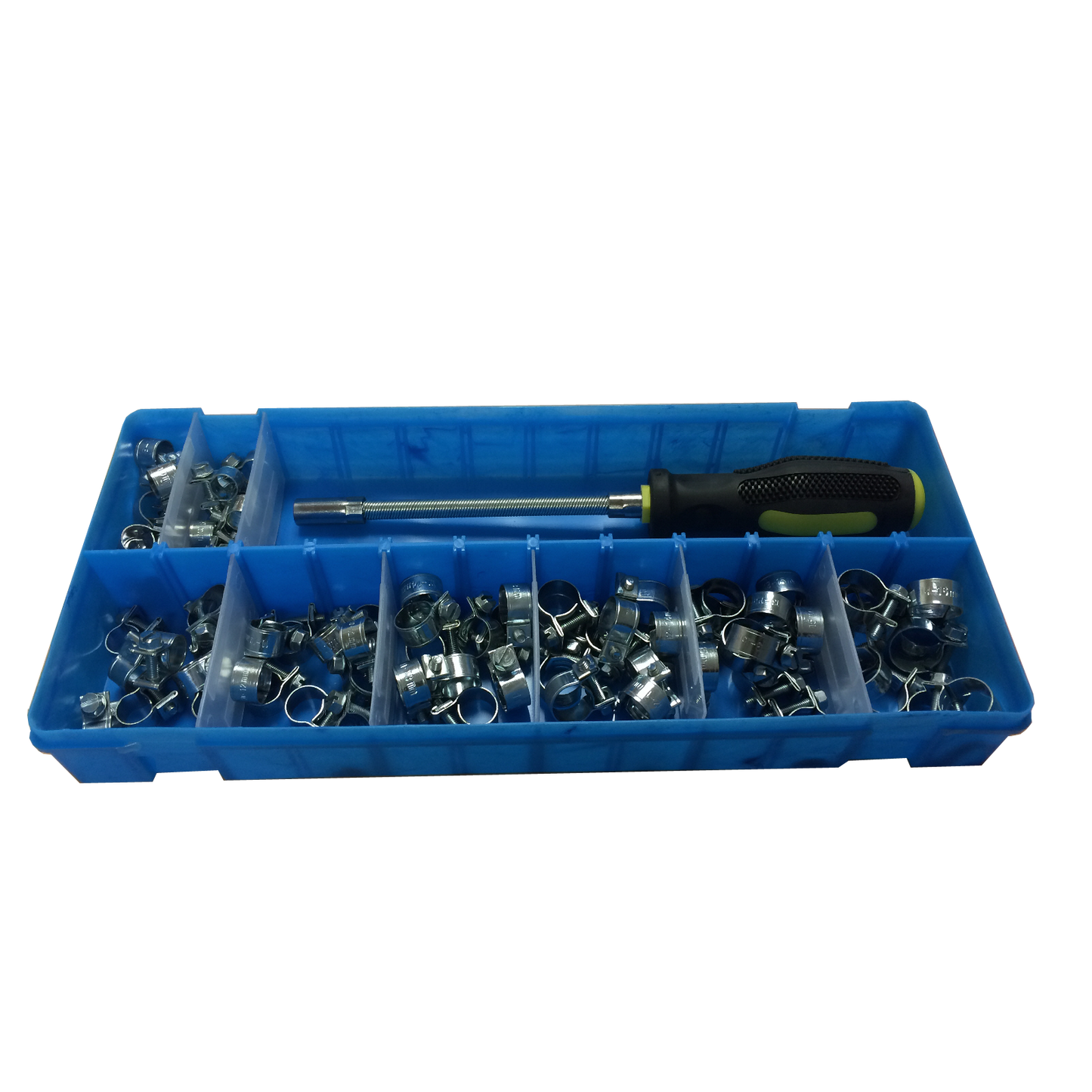 80 x Assorted Stainless Steel Mini Fuel Line Hose Clips & Flexible Driver
