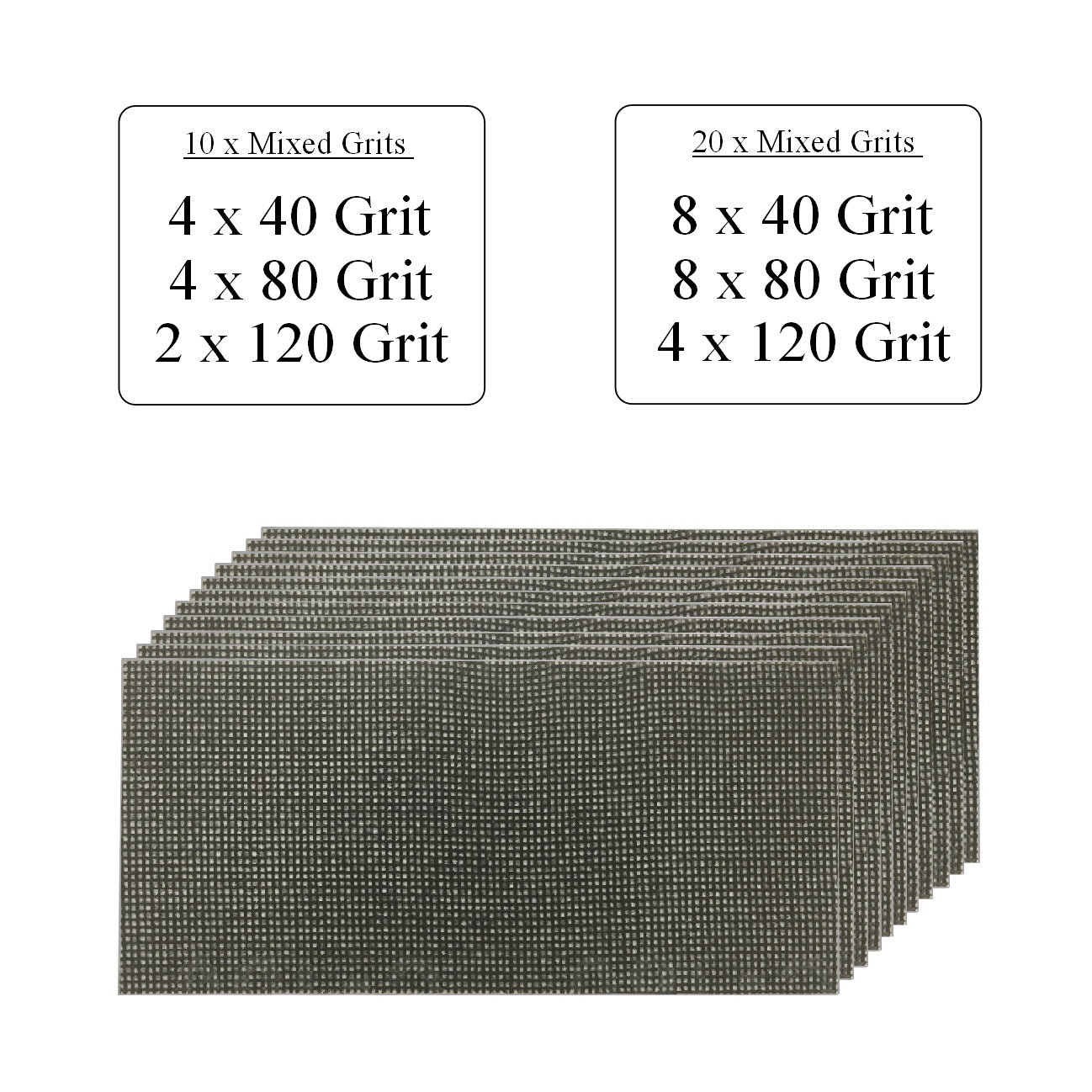 Hook and Loop 1/2 Mesh Sanding Sheets 115 x 230mm<br>Menu Options