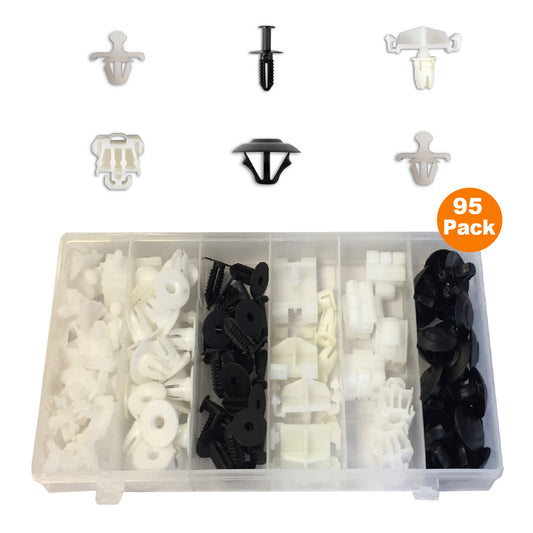 95 x Assorted Mercedes Benz Car Door Panel Trim Clips<br><br>