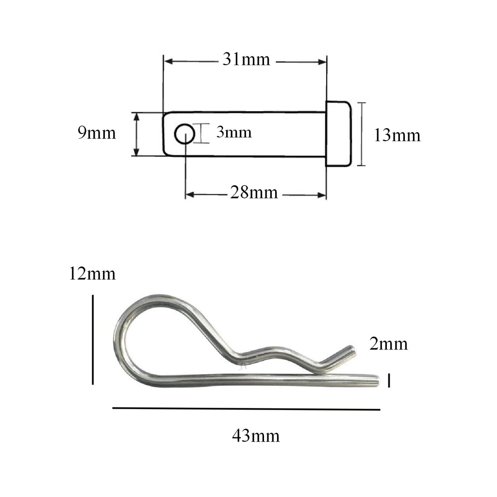 Clevis R Clips Metric Clevis Pins Fasteners with R Clips Menu Options – Stagemotorsport