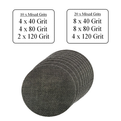 Hook & Loop 125mm Mesh Orbital Sanding Discs  <br> Menu Options