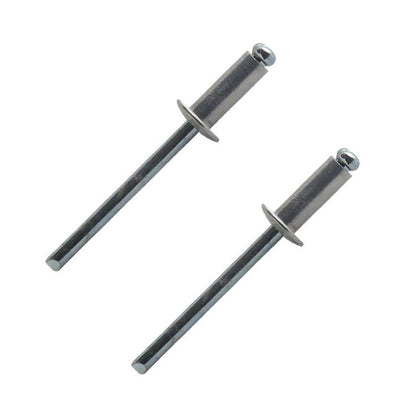 100 x Aluminium Large Flange Pop Rivets Dome headed Menu Options
