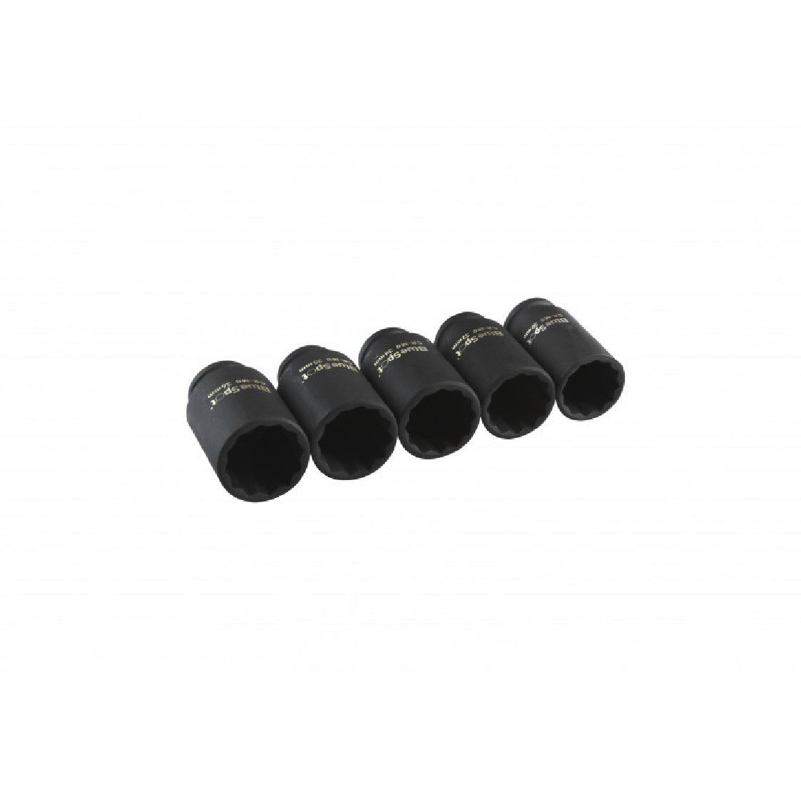 5 PCE 1/2" Cr-Mo Impact Hub Nut 12 Point Sockets 30-36mm, Inc Carrying Case