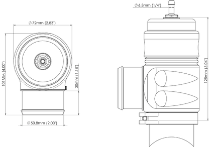 Turbosmart BOV Big Bubba BPV Black  TS-0204-1202 Blow Off Valve, Dump Valve