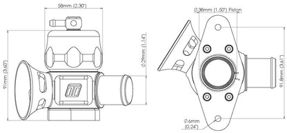 Turbosmart BOV Dual Port Maz/Sub – Black TS-0205-1010 Blow Off Valve, Dump Valve