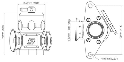 Turbosmart BOV Supersonic Subaru -Blue  TS-0205-1315 Blow Off Valve, Dump Valve