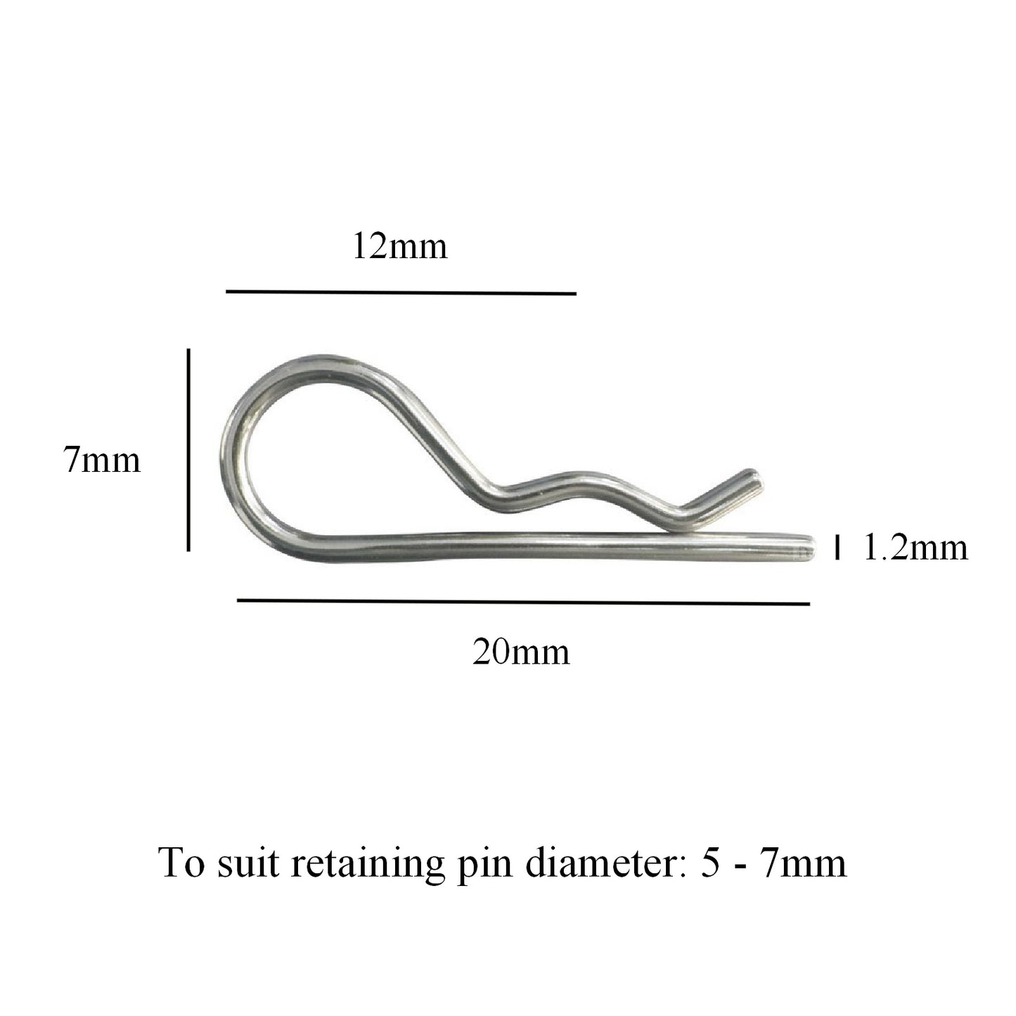 Brake Pad Retaining Pins Spring Steel R Clips <br>Menu Options