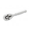 Chrome 1/2" Quick Release Stubby Ratchet, 72 Teeth 5° Ratcheting Increments