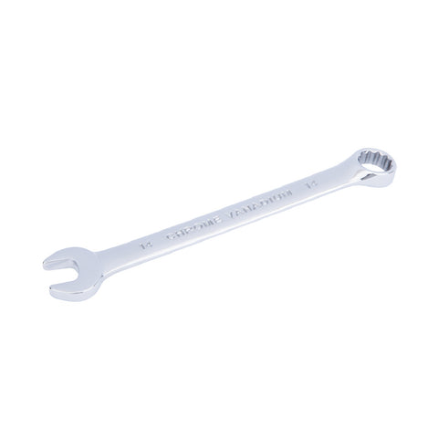 Chrome 14mm Fully Polished Double Ended Spanner, Open Ended Head Offset 15°