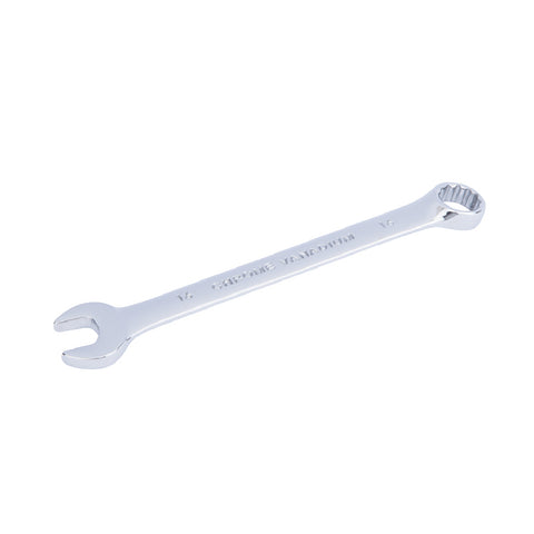Chrome 16mm Fully Polished Double Ended Spanner, Open Ended Head Offset 15°