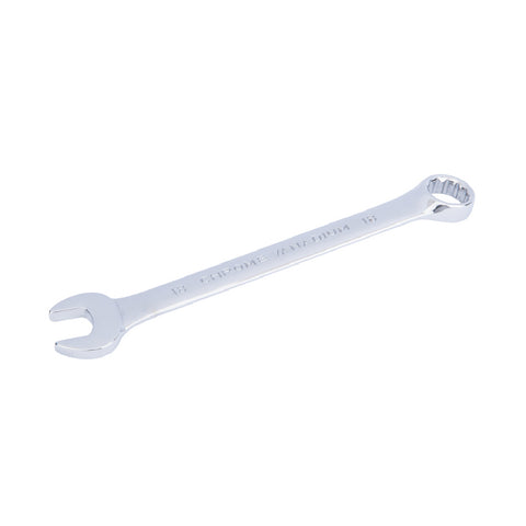 Chrome 18mm Fully Polished Double Ended Spanner, Open Ended Head Offset 15°