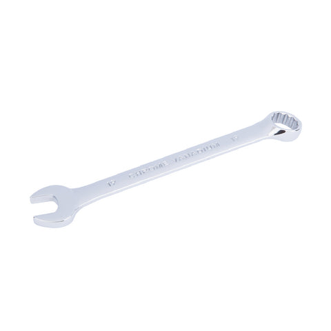 Chrome 19mm Fully Polished Double Ended Spanner, Open Ended Head Offset 15°