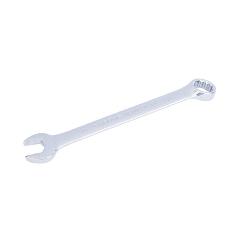 Chrome 20mm Fully Polished Double Ended Spanner, Open Ended Head Offset 15°