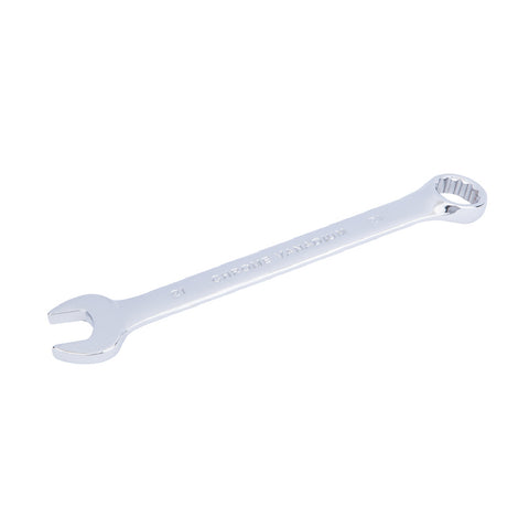 Chrome 21mm Fully Polished Double Ended Spanner, Open Ended Head Offset 15°