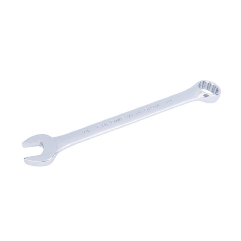Chrome 24mm Fully Polished Double Ended Spanner, Open Ended Head Offset 15°