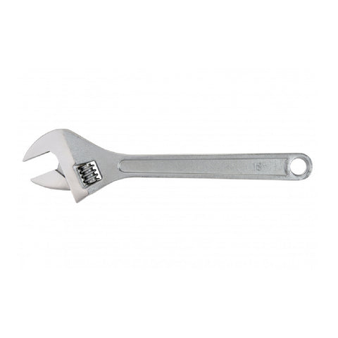 Chrome Adjustable 450mm Wrench, Features 52mm Offset Jaw Width