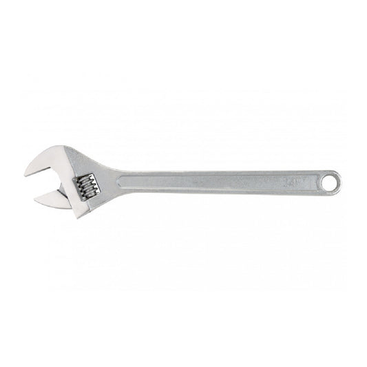 Chrome Adjustable 590mm Wrench, Features 62mm Offset Jaw Width