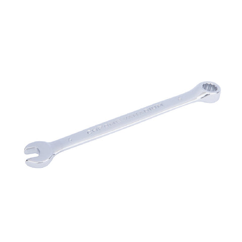 Chrome 6mm Fully Polished Double Ended Spanner, Open Ended Head Offset 15°