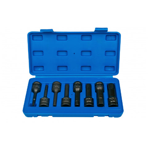 8 PCE Impact Hex 1/2" Socket Set in Carrying Case H5-H19, Ideal for Air Tools