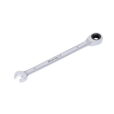 Chrome Ratchet 8mm Bi Hex Spanner Fixed Head with 5° Ratcheting Increments