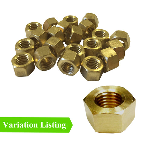 Brass Imperial Exhaust Manifold Nuts UNF <br>Menu Options<br>