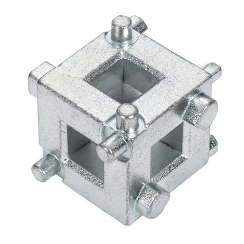 Chrome Disc Brake Cube, For use with 3/8