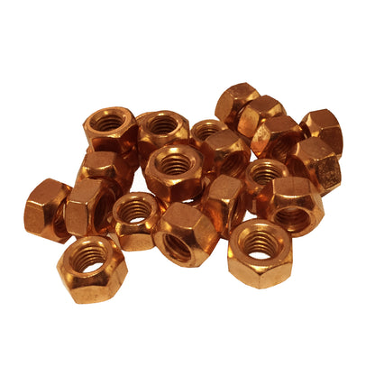 60 x Assorted Copper Flashed Exhaust Manifold Nuts <br><br>