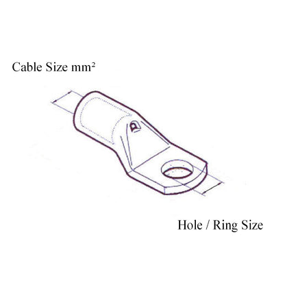 140 x Assorted Copper Battery Terminals Crimp or Solder