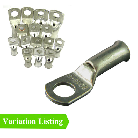 Battery Lug Copper Terminals Crimp & Solder. <br>Sizes: 6 - 50mm²