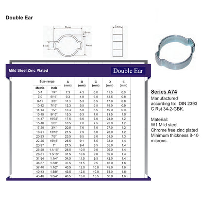 Mikalor Double Ear O Clips Hydraulic Hose Clamps<br>Menu Options