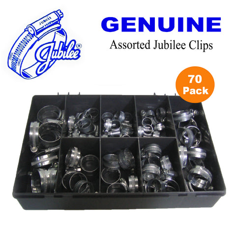 70 x Genuine Assorted Jubilee Clips Worm Drive<br><br>