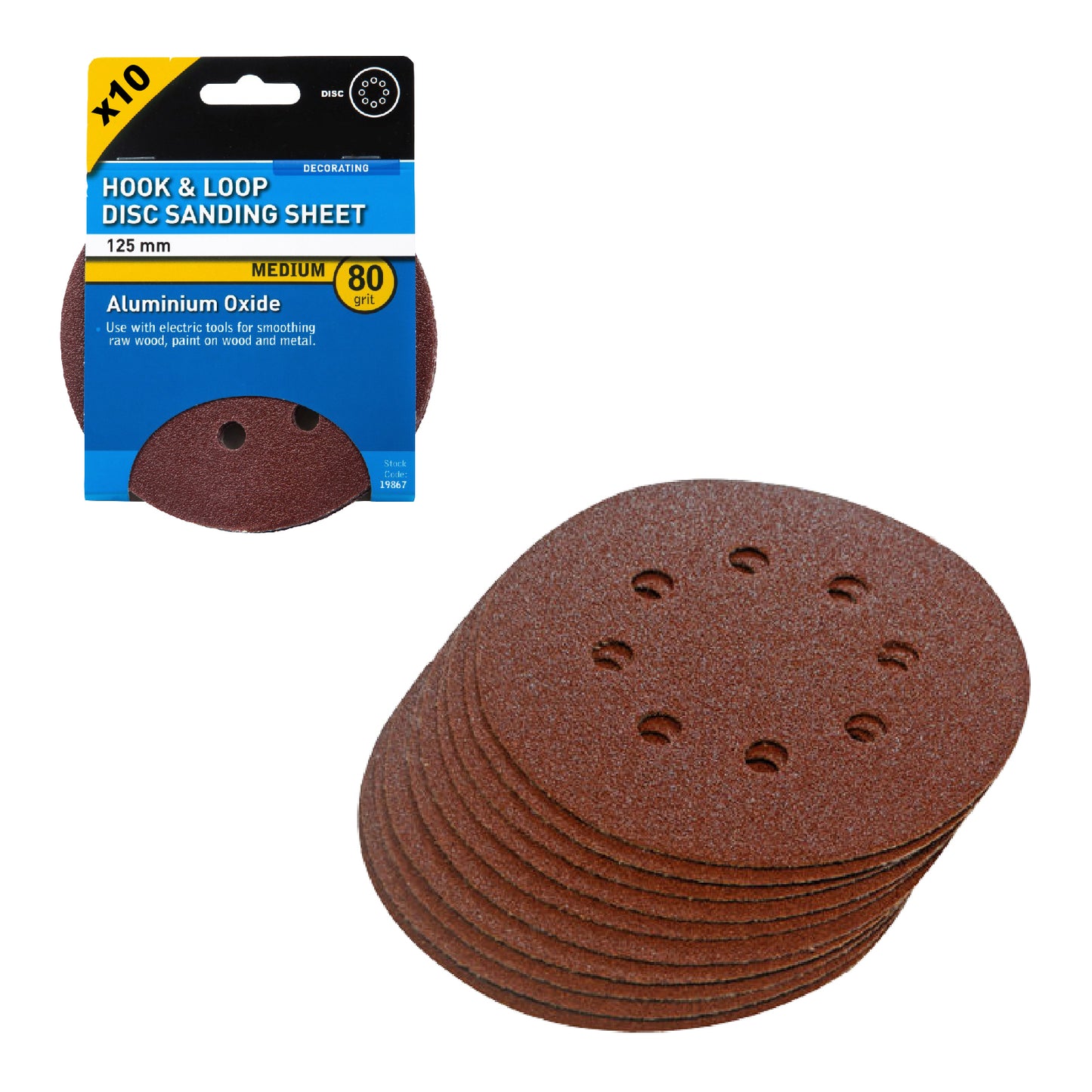 Hook and Loop 125mm Orbital Sanding Discs 60 Grit<br><br>