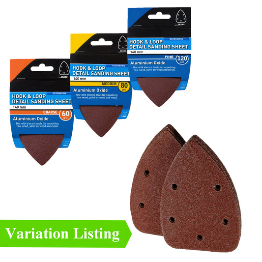 Hook and Loop 140mm Detail Sanding Sheets Velcro Pads<br><br>