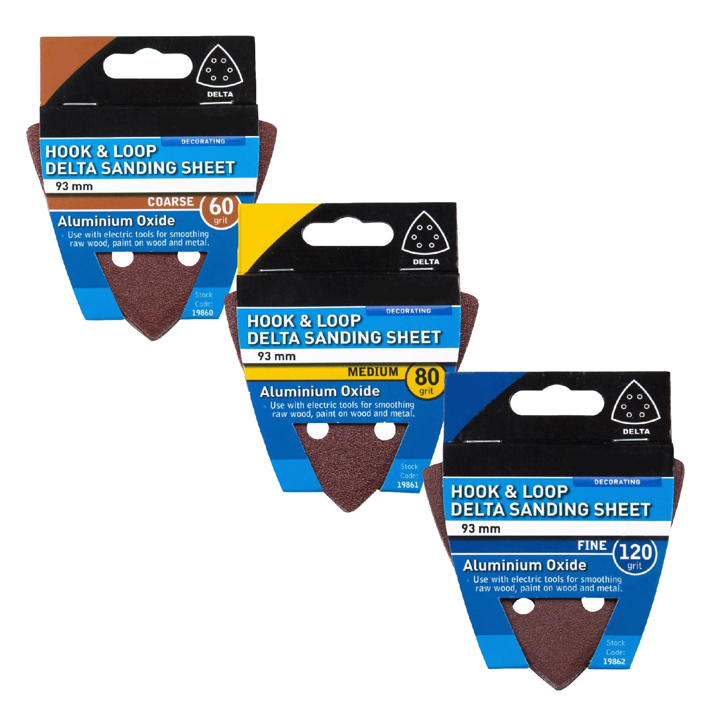Hook and Loop 93mm Delta Sanding Sheets Velcro Pads<br><br>