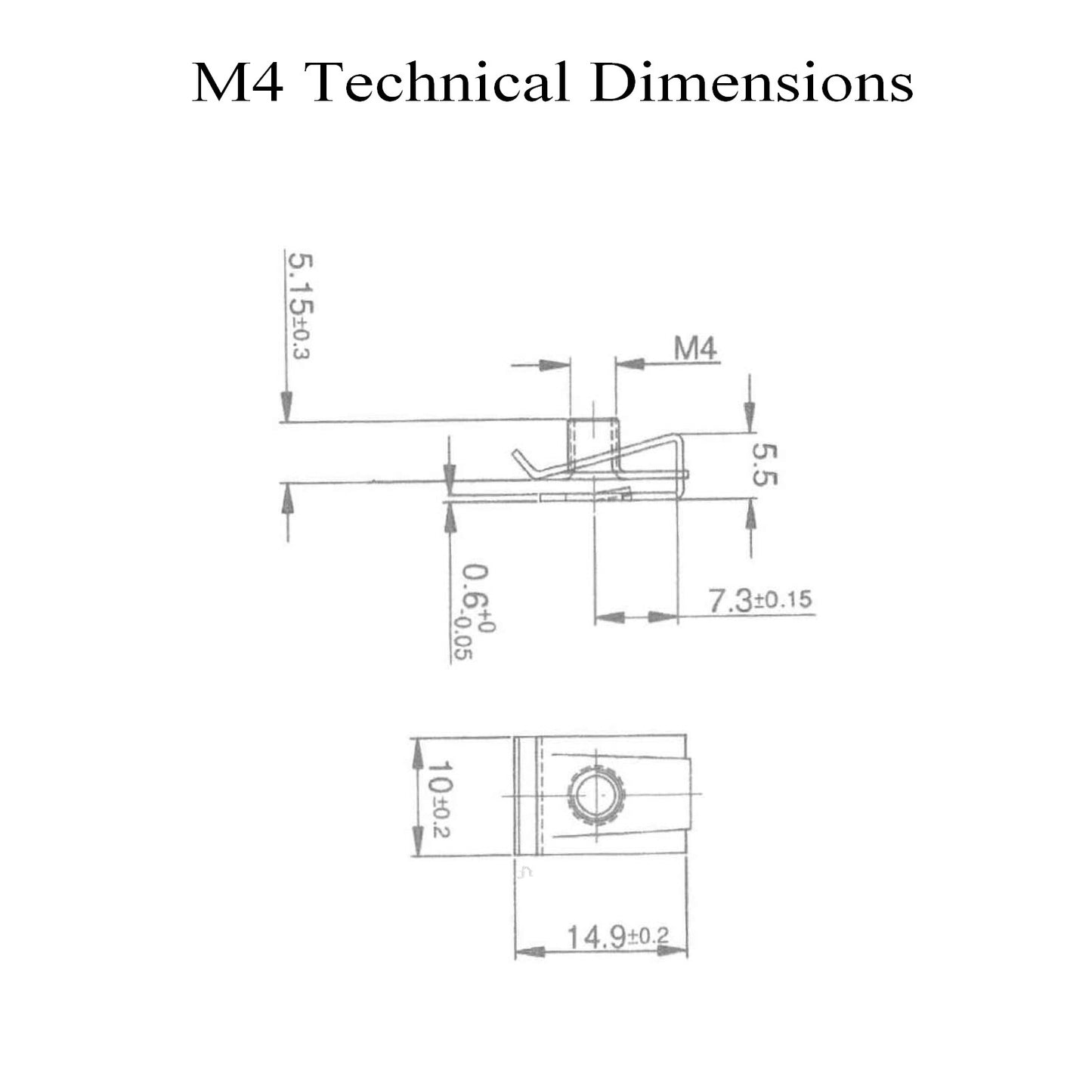 Metric Chimney U Nuts Speed Fasteners<br> M4, M5, M6 & M8