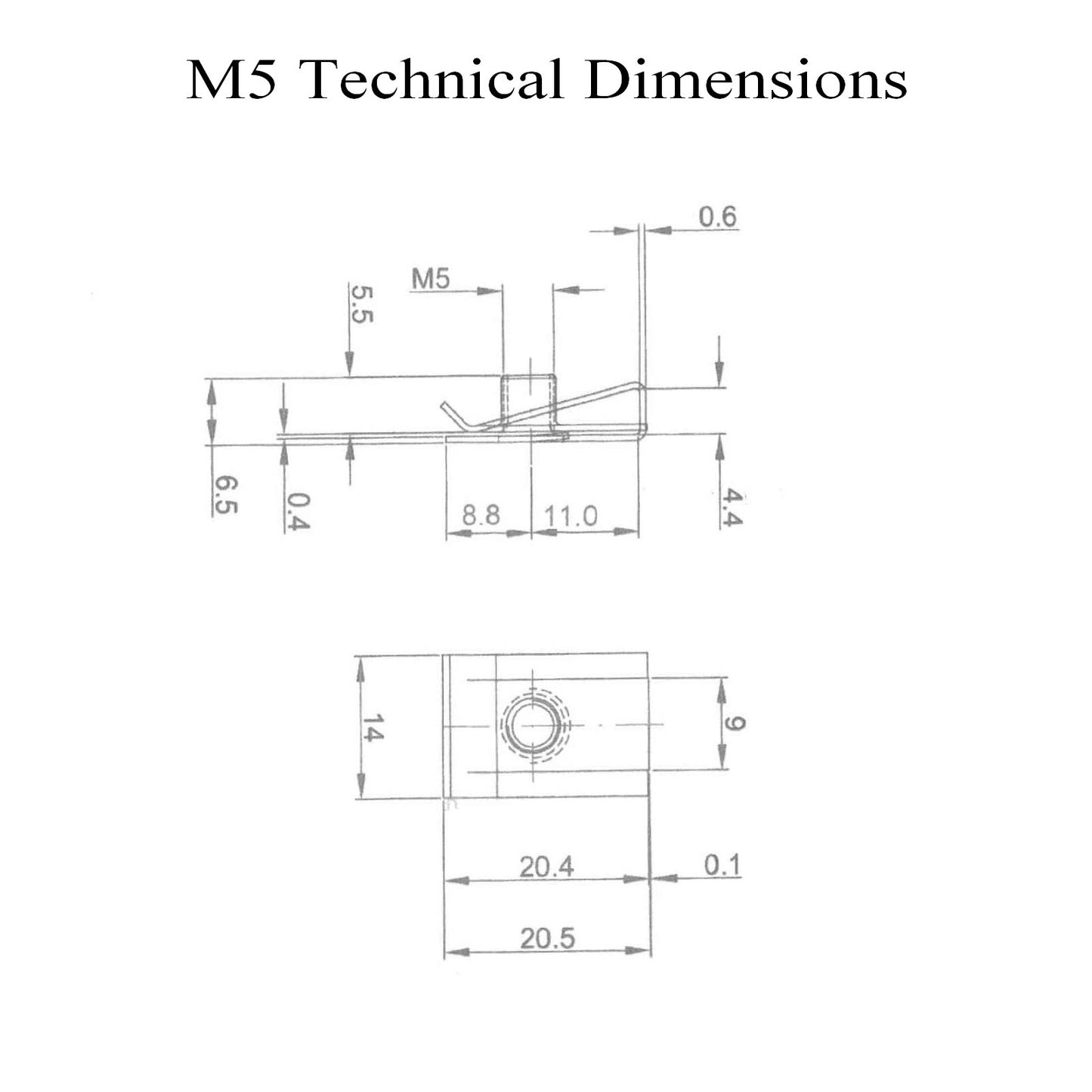 Metric Chimney U Nuts Speed Fasteners<br> M4, M5, M6 & M8