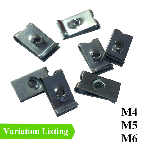 Metric Speed Fastener U Nuts Self Tapping Spire Clips<br>M4, M5 & M6