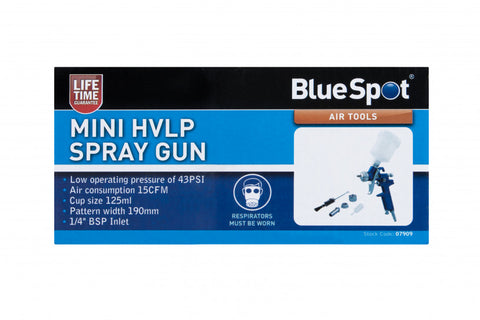 Mini HVLP 43PSI Spray Gun, Cup Size 125ml & 1/4" BSP Inlet