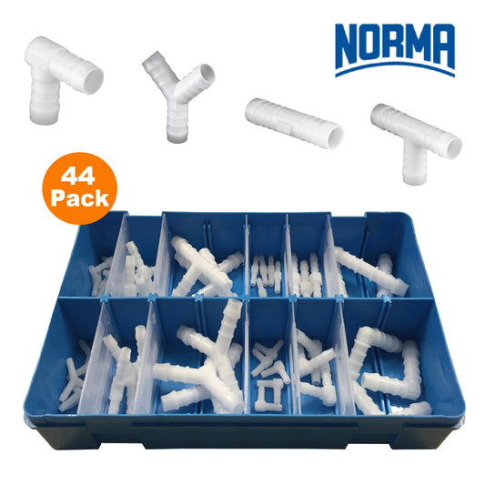 44 x Assorted Norma Plastic Vacuum Hose Connectors<br><br>