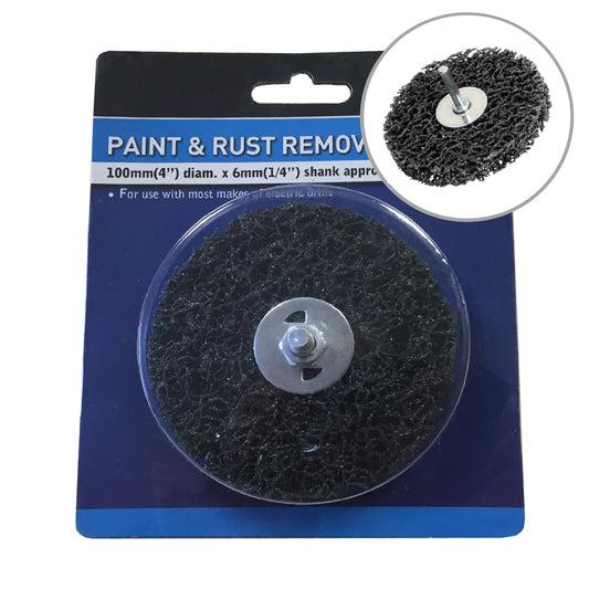 Paint & Rust Remover 4 Inch Drill Attachment Abrasive Wheel