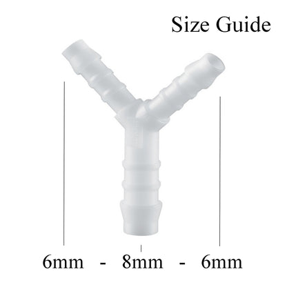 Reducing Y Piece Silicone Vacuum Hose Joiner<br> Menu Options