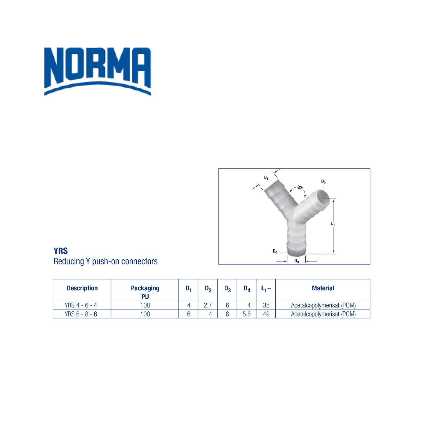 Reducing Y Piece Silicone Vacuum Hose Joiner<br> Menu Options