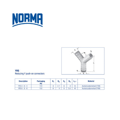 Reducing Y Piece Silicone Vacuum Hose Joiner<br> Menu Options