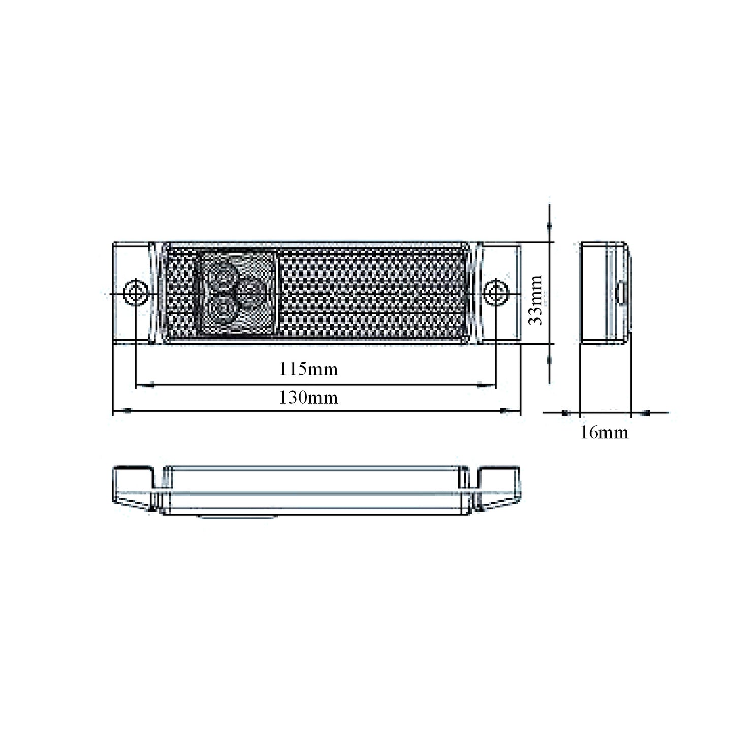 Marker Lights and Reflector 12/24v for HGV Trucks & Lorrys