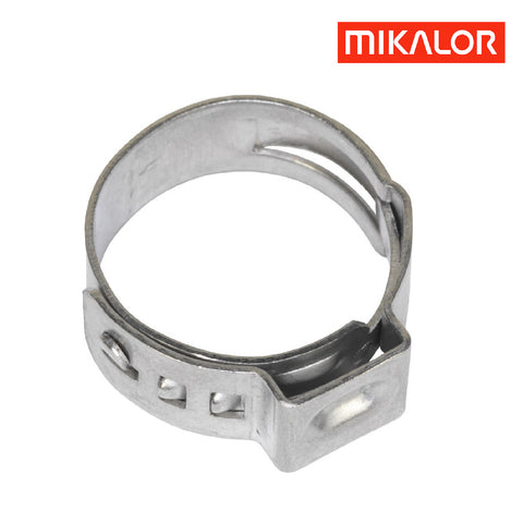 200 x Assorted Mikalor Single Ear Plus Stainless Steel Clamps